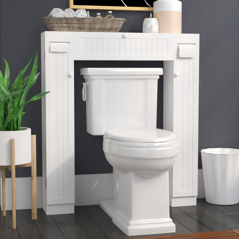 Space-Saving Bathroom Cabinet with Toilet Paper Holders