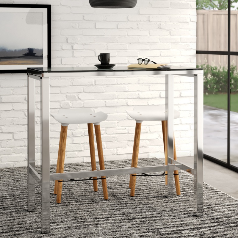 Elegant Wood and Metal Side Table