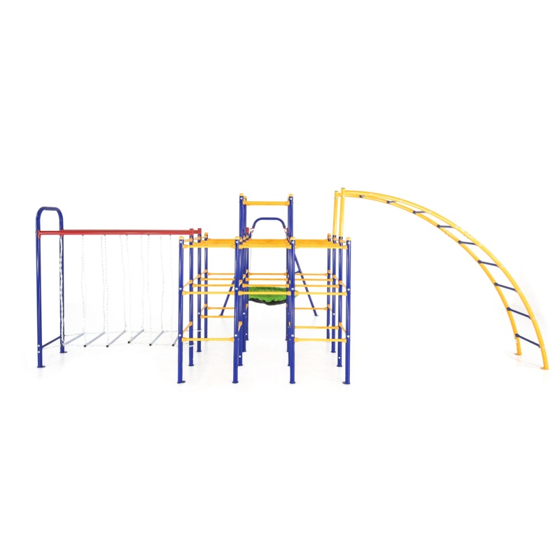 Jungle Gym with Saucer Swing Arched Ladder Climber