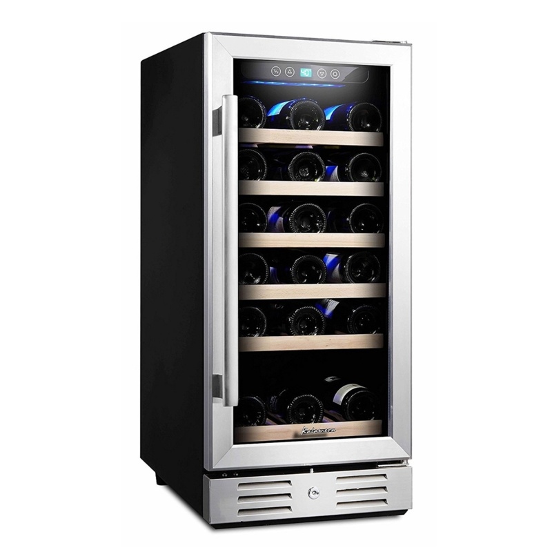 Kalamera Built-In Refrigeration 14.9'' width 30 Bottle Single Zone Freestanding/Built-In Wine Refrigerator