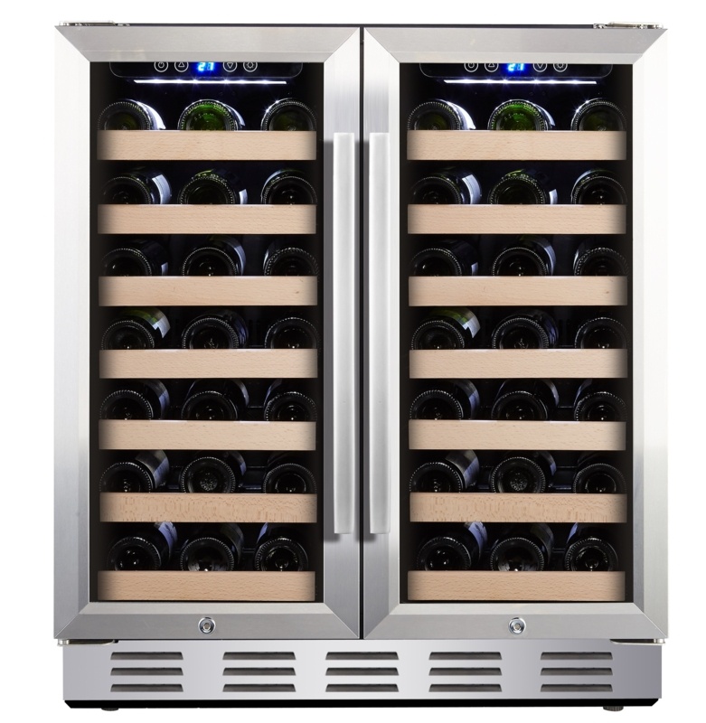 Kalamera Built-In Refrigeration 30.5'' width 66 Bottle Dual Zone Built-In Wine Refrigerator