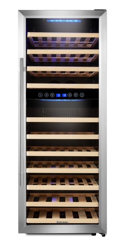Kalamera Freestanding Refrigeration 19.5'' width 73 Bottle Dual Zone Freestanding Wine Refrigerator