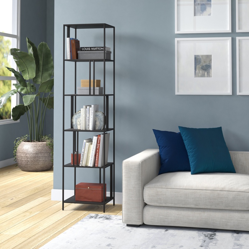 Kambrina 76'' H x 18'' W Steel Etagere Bookcase