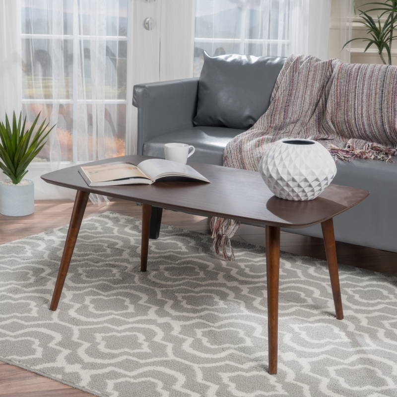 Mid-Century Slanted Leg Coffee Table