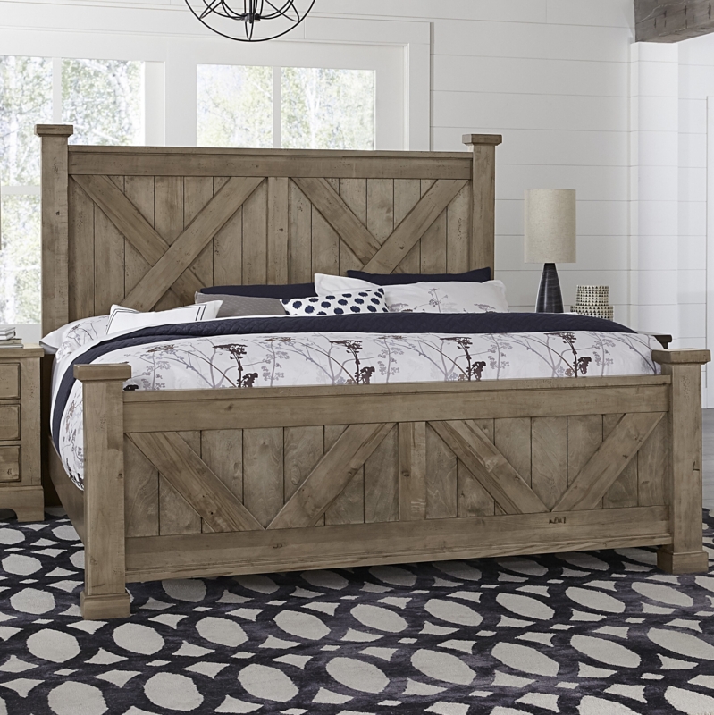 Solid Wood Low Profile Standard Bed