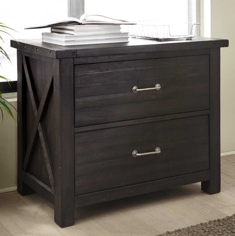Early 20th-Century Style Solid Wood Filing Cabinet