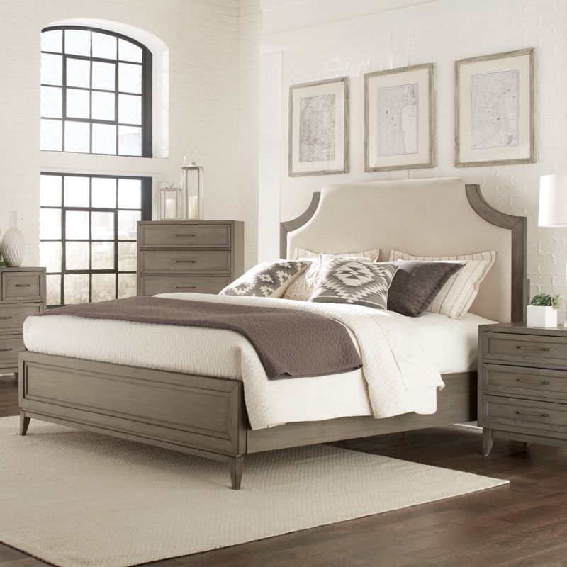 Upholstered Curved Linen Headboard