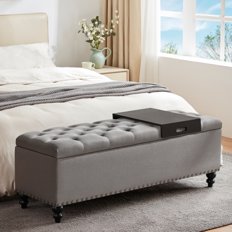 Katz Upholstered Flip Top Storage Bench