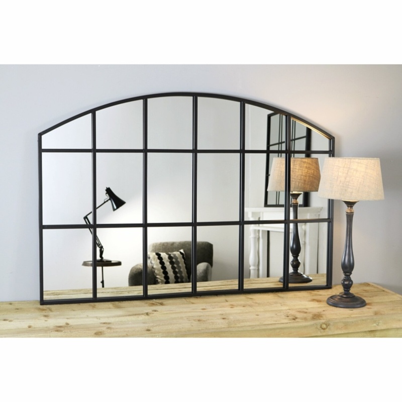 Kaxton Window Pane Metal Mirror