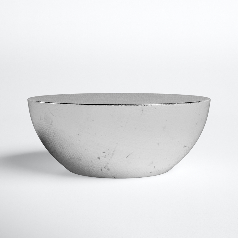 Drum-Style Metal Coffee Table