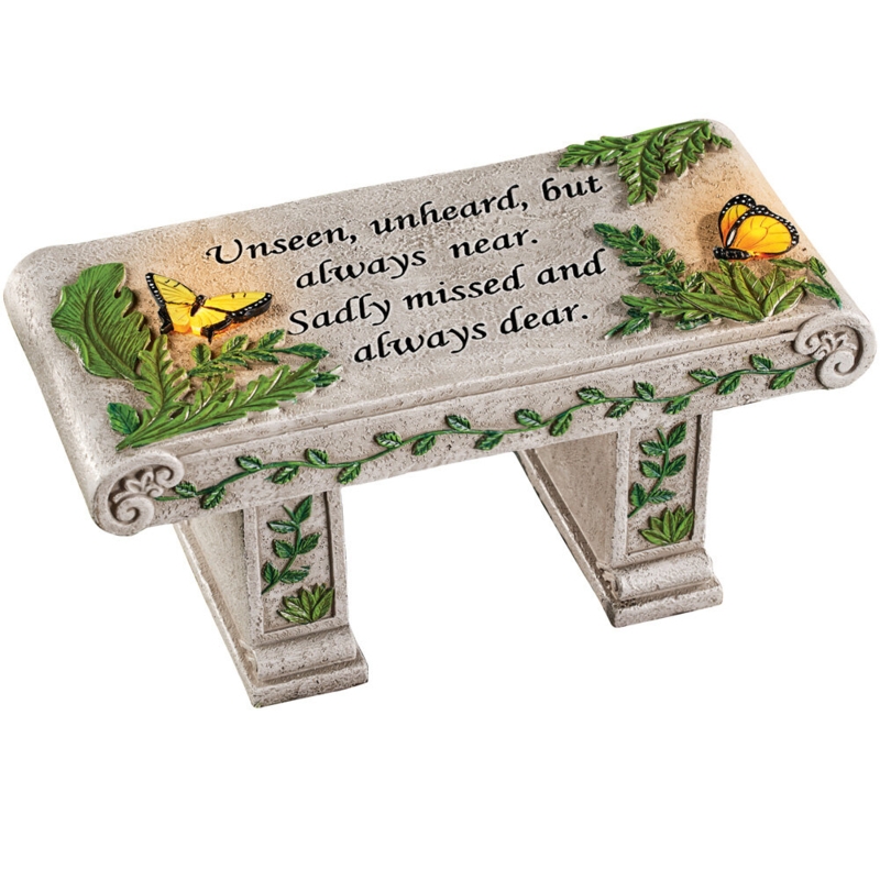 Solar-Powered Memorial Garden Bench