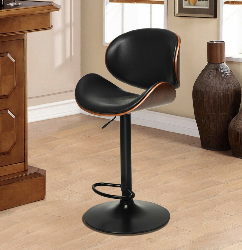 Keenes Bentwood Adjustable Height Swivel Bar Stool