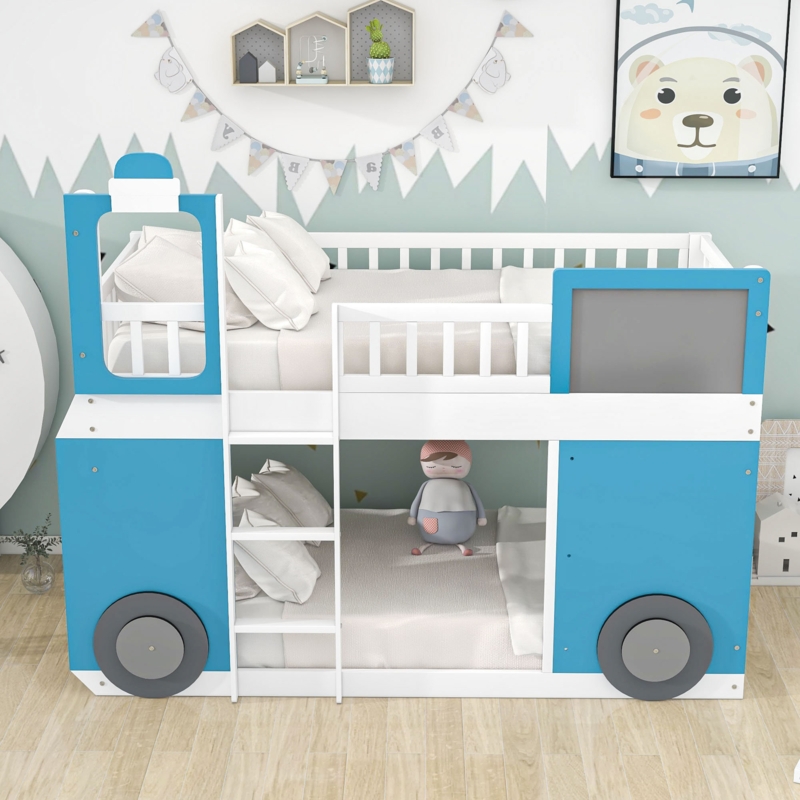 Twin-Over-Twin Train Loft Bed