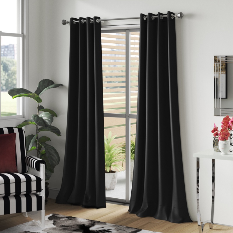Ketterman Polyester Blackout Curtain Pair