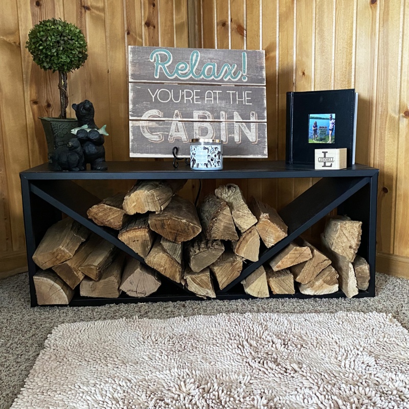 Khamira 19'' W Metal Log Rack