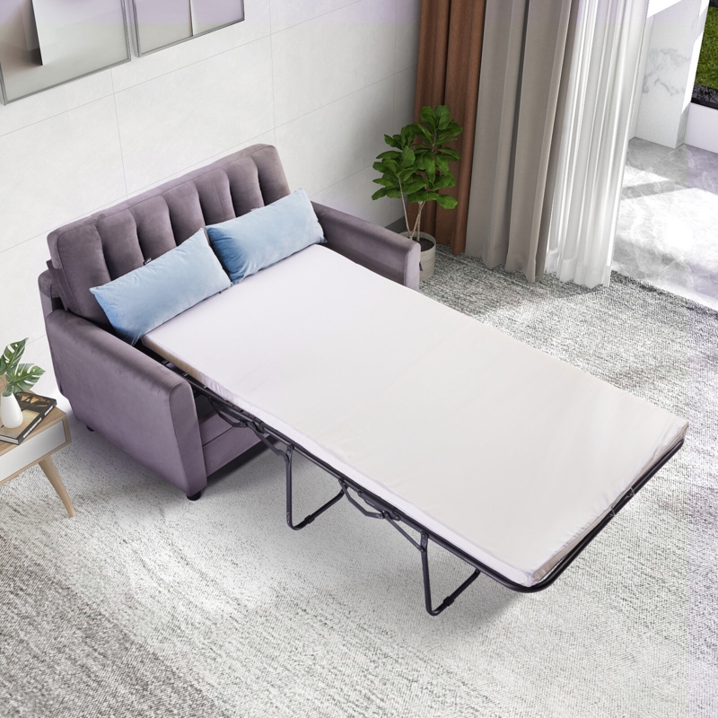 Transitional Round Arm Sofa Bed