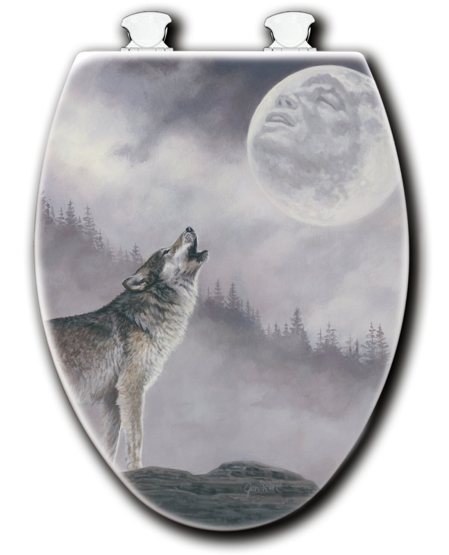 White Composite Fine Art Toilet Seat