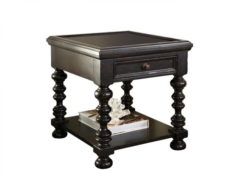 Laid-Back Traditional End Table with Storage