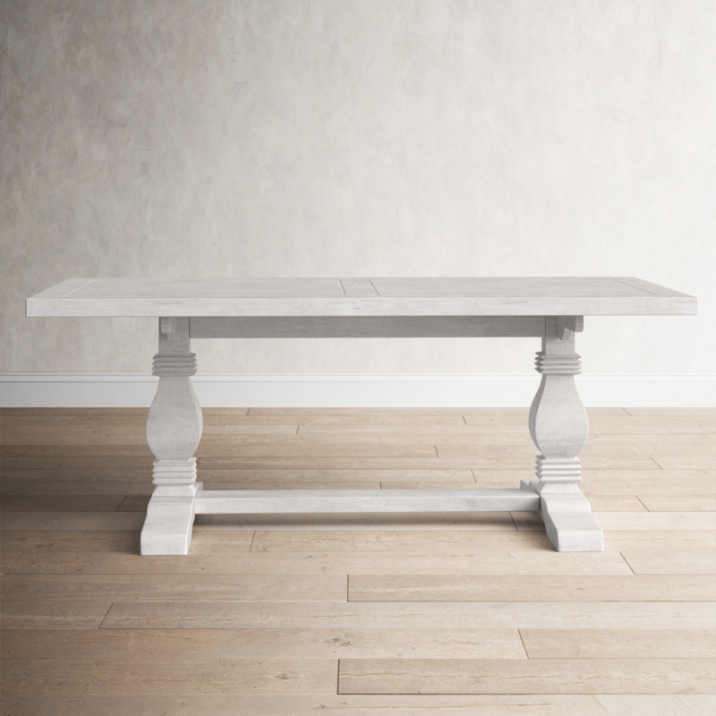 Kinston 78'' Pine Solid Wood Trestle Dining Table