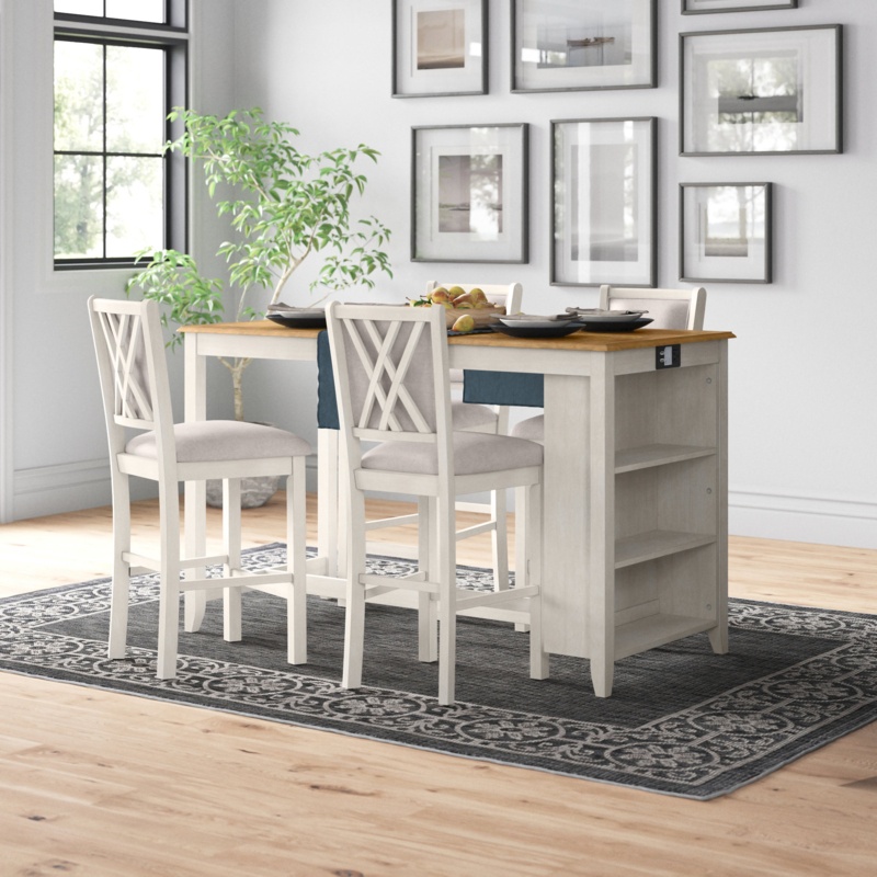 Kisner Stapleton 5 - Piece Solid Wood Dining Set