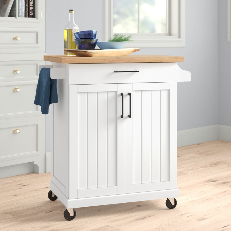 Versatile Rolling Kitchen Island with Storage