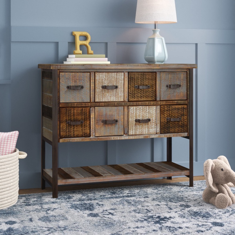 Klem 32'' Tall 8 - Drawer Apothecary Accent Chest