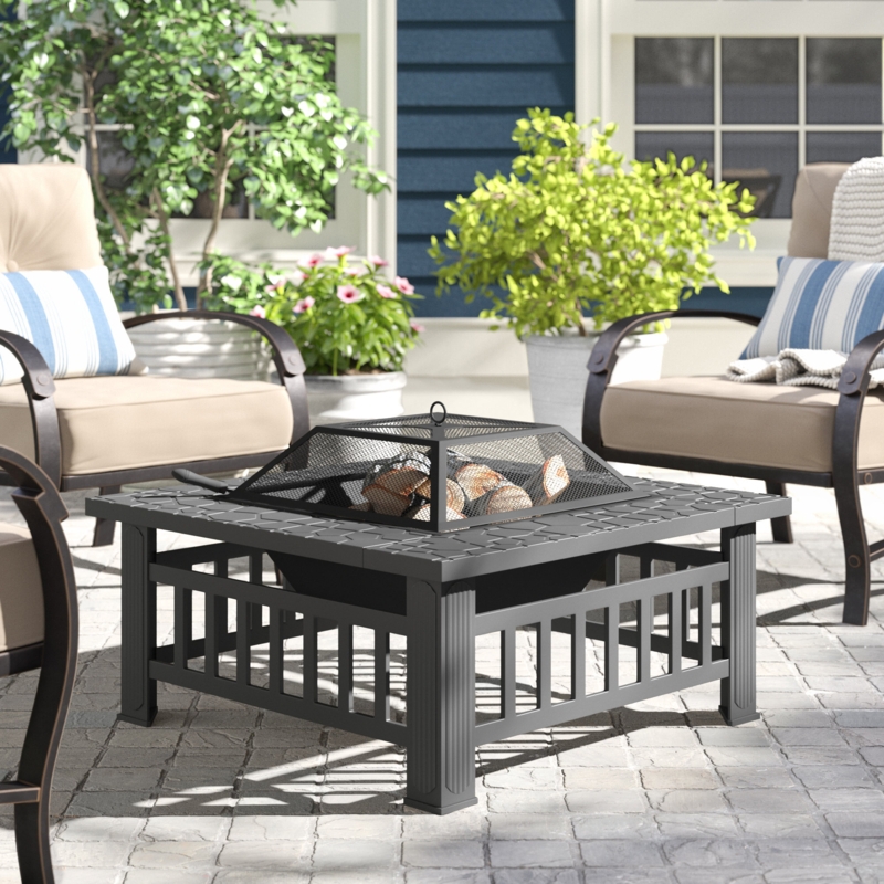 Outdoor Fire Pit with BBQ Function