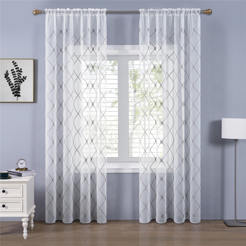 Knarr Polyester Sheer Curtain Pair