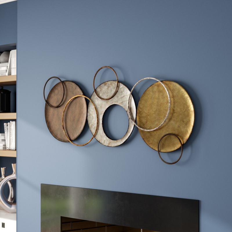 Geometric Matte Round Wall Centerpiece