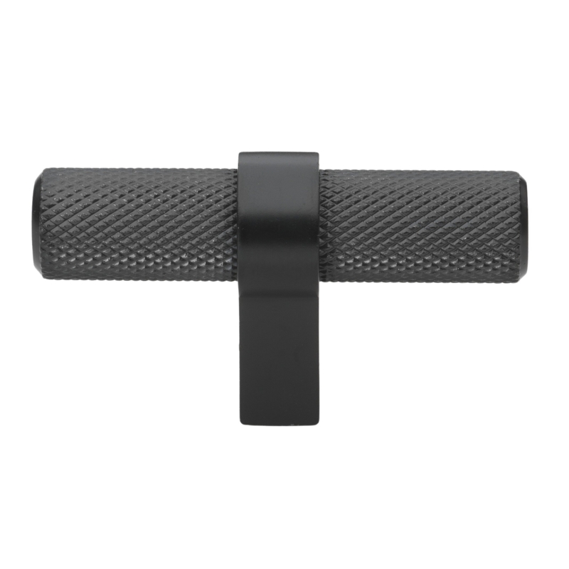 Knurled Solid Steel Euro-Style Cabinet T-Bar Knob