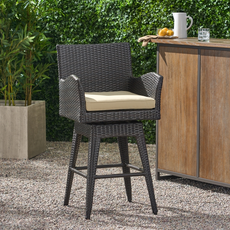 27" Patio Bar Stool with Cushion