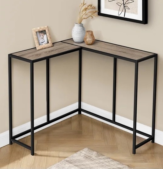 L shaped corner sofa table