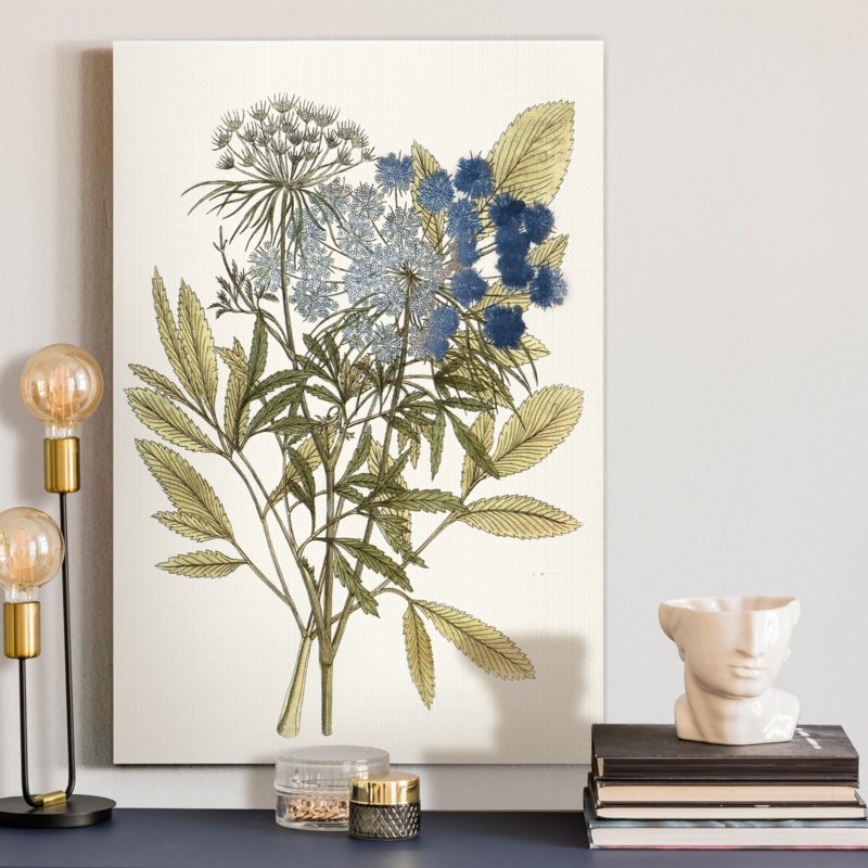 Lacy Leaves I - Wrapped Canvas Print