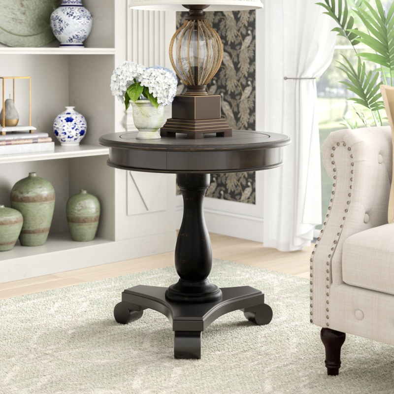 Lana 26.5'' Tall Pedestal End Table