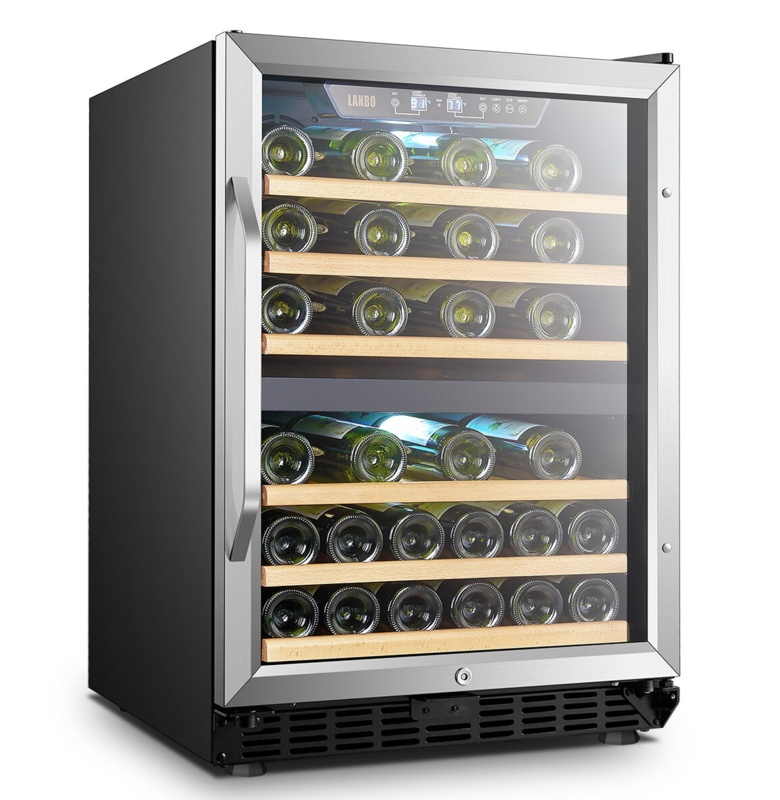 Lanbo Built-In Refrigeration 23.4'' width 44 Bottle Dual Zone Freestanding/Built-In Wine Refrigerator