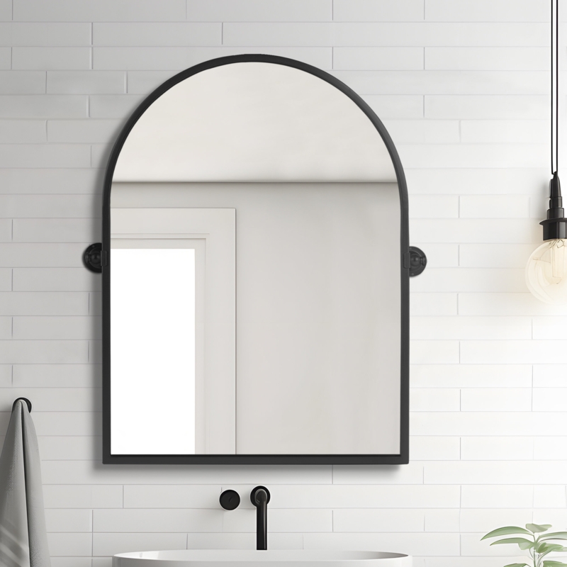 Crown Top Accent Mirror with Tilt Function