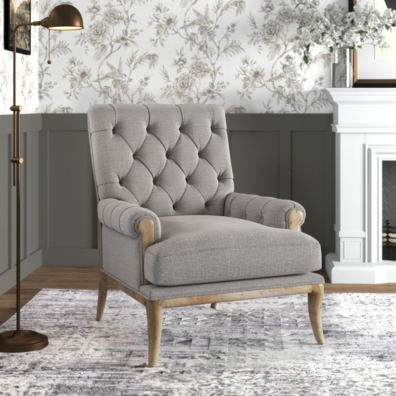 Modern Queen Anne Style Club Chair