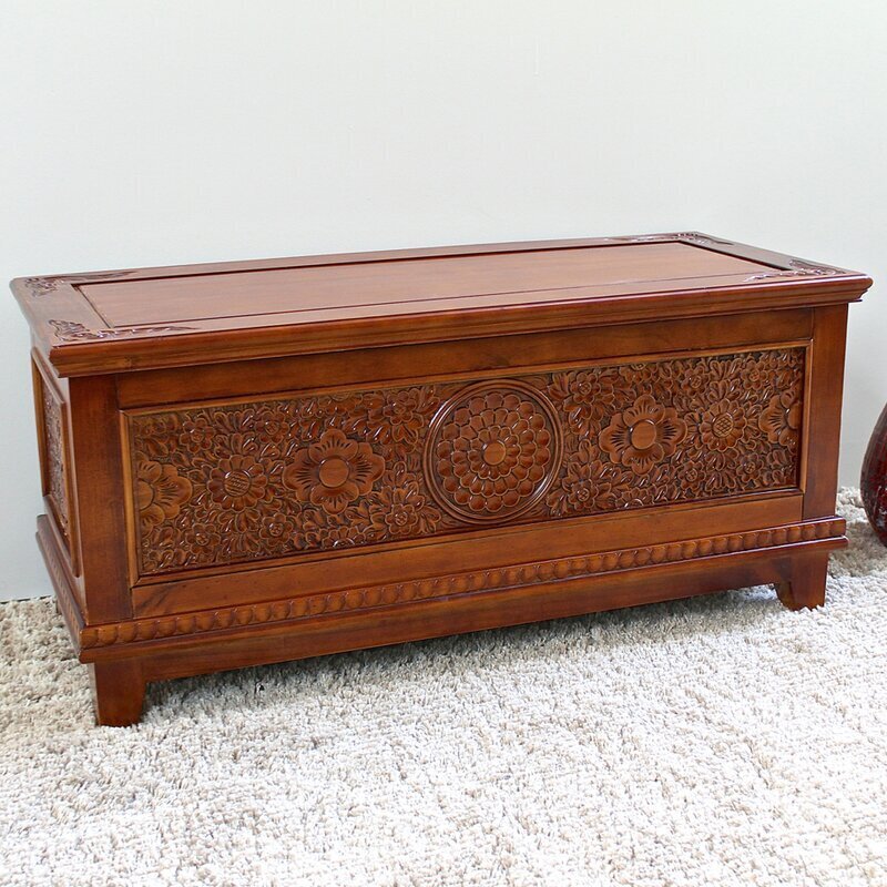 Large Hand carved Storage Chest