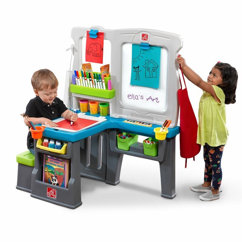 Large Kids Art Table With Storage