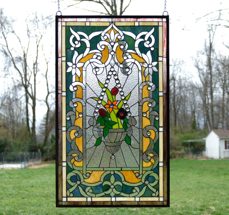 Large Stained Glass Window Panel