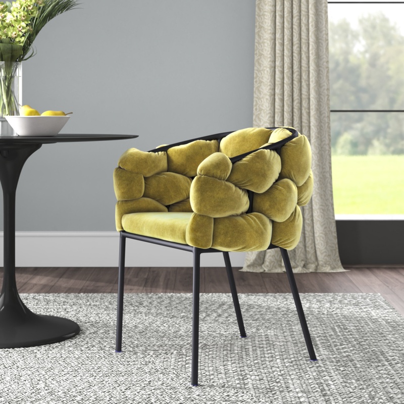 Lawncrest Velvet Arm Chair