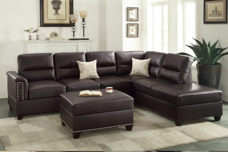 Lebrun 3 - Piece Vegan Leather Sectional