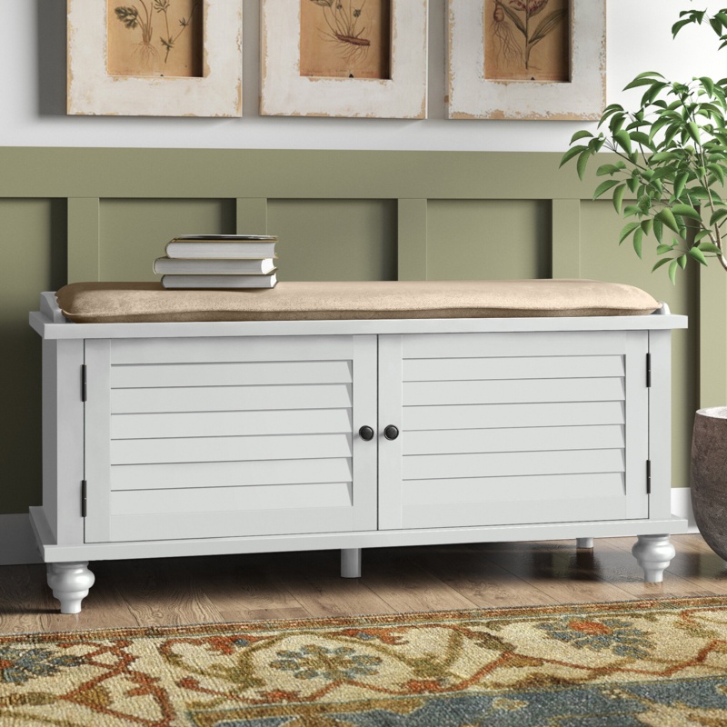 Lechner Velvet Cabinet Storage Bench