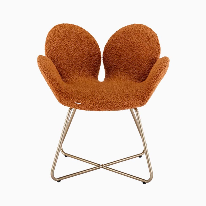 Velvet Accent Chair with Metal Legs