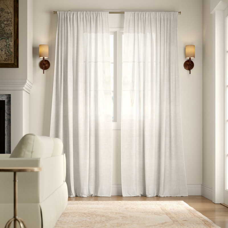 Leon Semi-Sheer Curtain Panel Pair