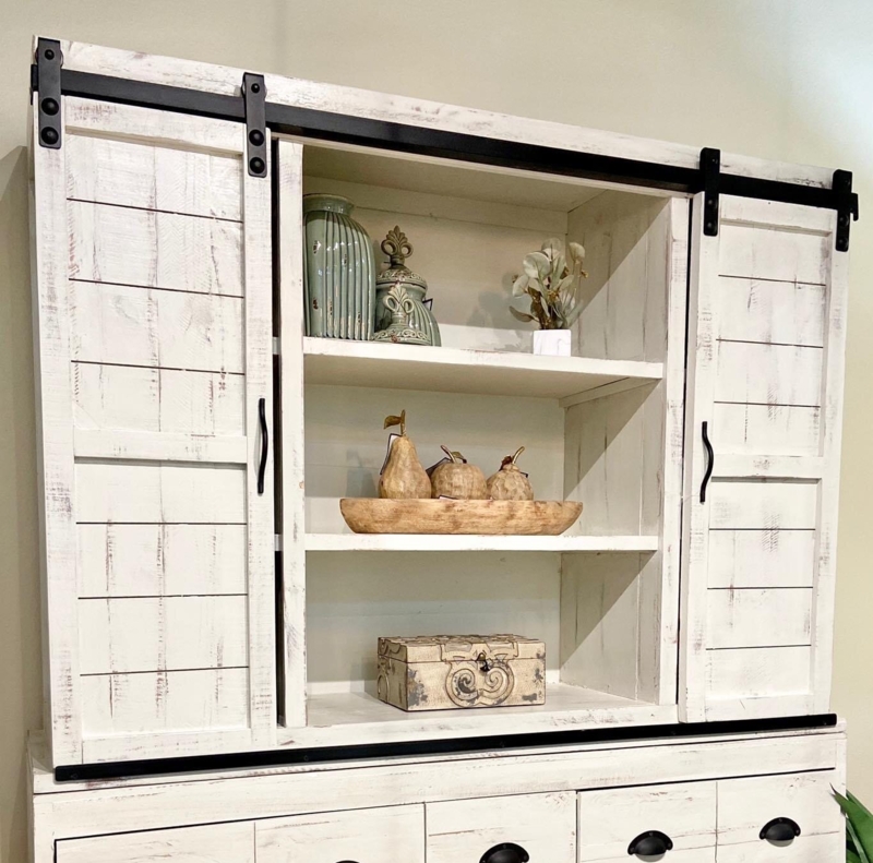 Rustic Barn Door Dining Hutch