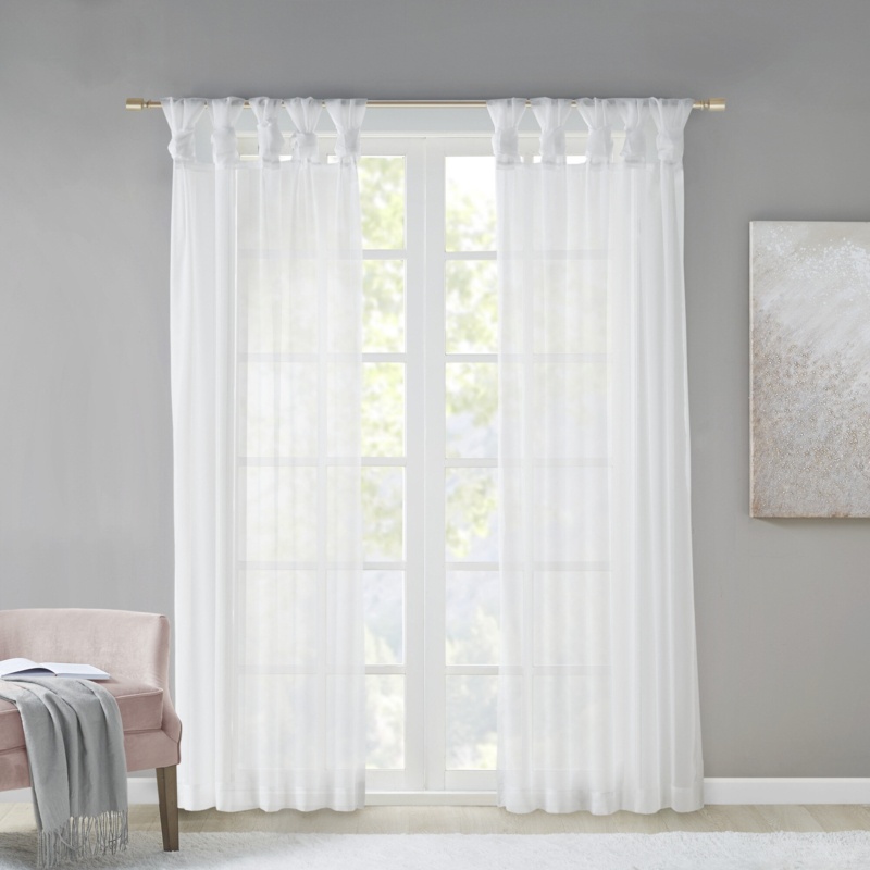 Lester Polyester Sheer Curtain Pair