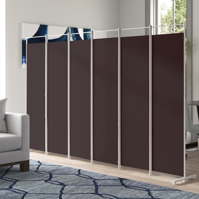 Levasseur 120'' W x 72'' H 6 - Panel Metal Folding Room Divider