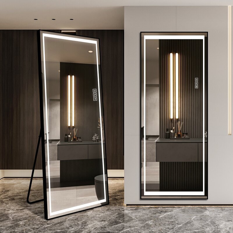 Lighted Mirror Stand Holder