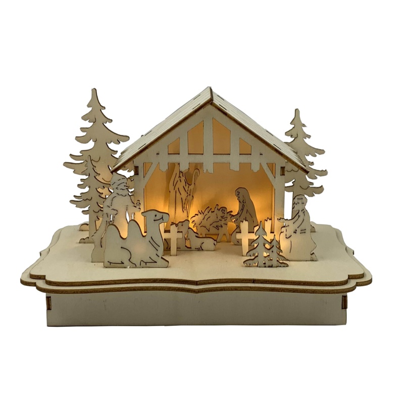 Lighted Nativity Scene